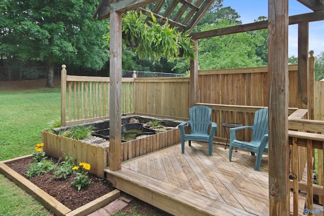 209 Leslie Ln, Harvest, AL 35749 - wooden terrace with a fenced backyard