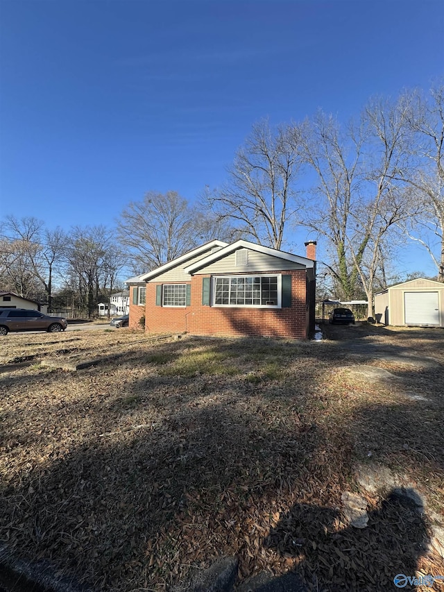 view of home's exterior with a garage