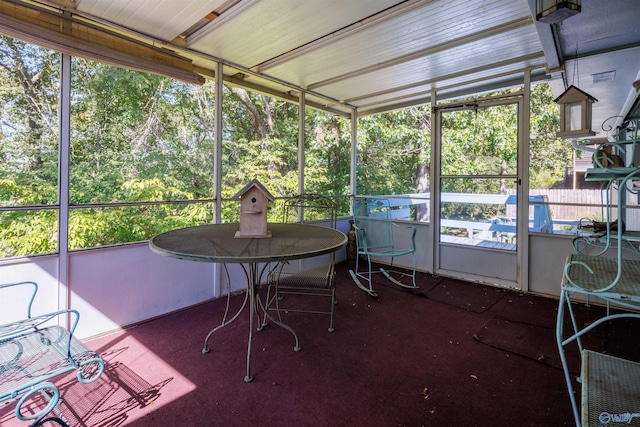 view of sunroom / solarium