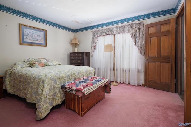 view of carpeted bedroom
