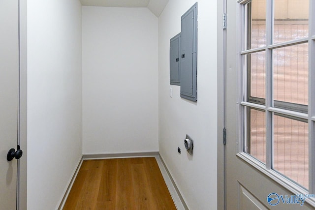 washroom featuring hardwood / wood-style flooring