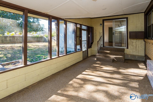 view of sunroom