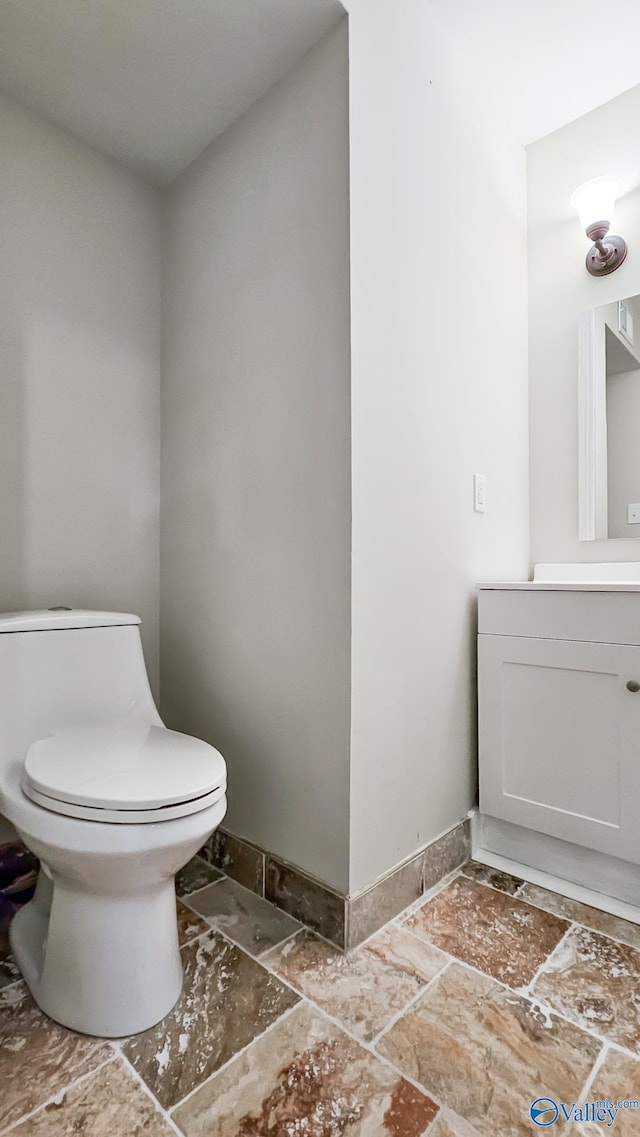 306 Autumn Ln, Madison, AL 35758 - half bath with stone tile floors and vanity