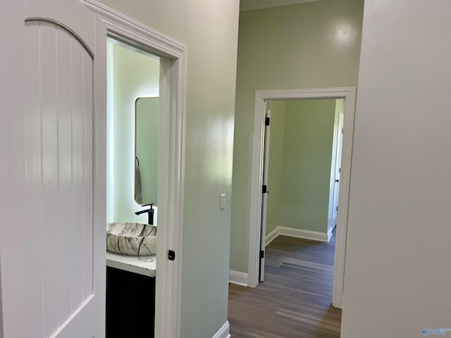 347 Rustic Trce, Grant, AL 35747 - hallway with dark wood finished floors and baseboards