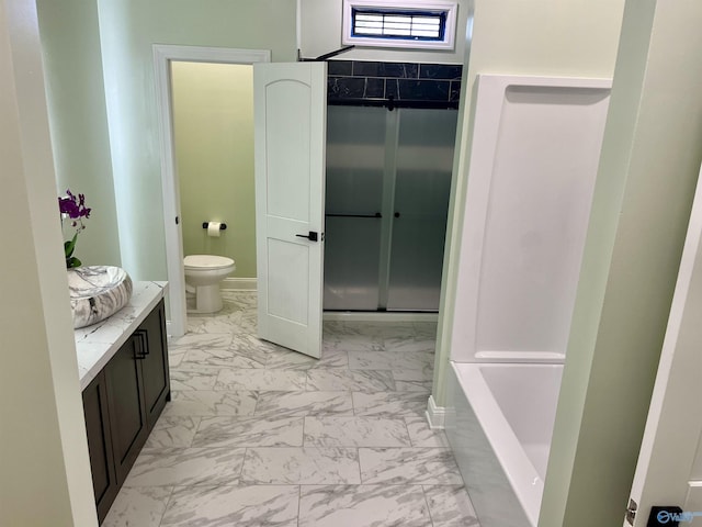 347 Rustic Trce, Grant, AL 35747 - full bath with marble finish flooring, toilet, vanity, and a bathtub