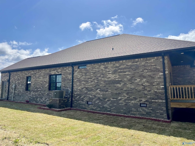 347 Rustic Trce, Grant, AL 35747 - view of home's exterior with a yard, brick siding, and roof with shingles