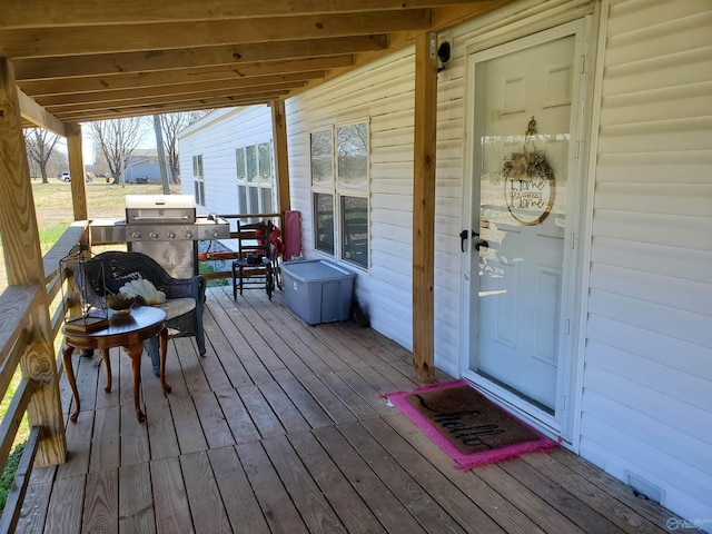 view of wooden terrace