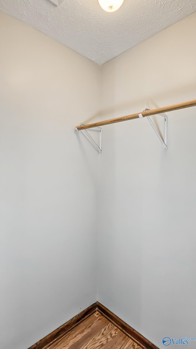 walk in closet featuring hardwood / wood-style flooring