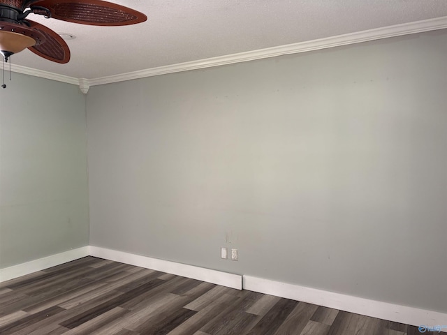 162 Forest Chapel Rd, Hartselle, AL 35640 - empty room featuring ceiling fan, crown molding, and dark wood-type flooring