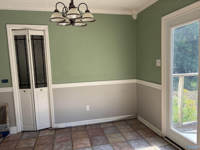 162 Forest Chapel Rd, Hartselle, AL 35640 - unfurnished dining area with a chandelier and stone finish floors