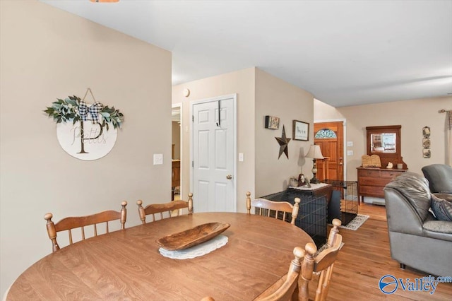 dining room featuring light wood-type flooring