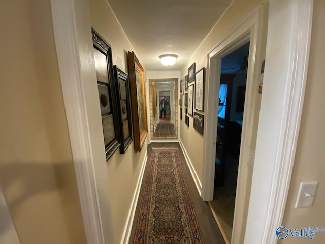 corridor with baseboards