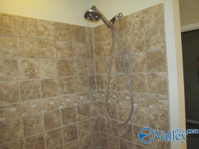 room details featuring a tile shower