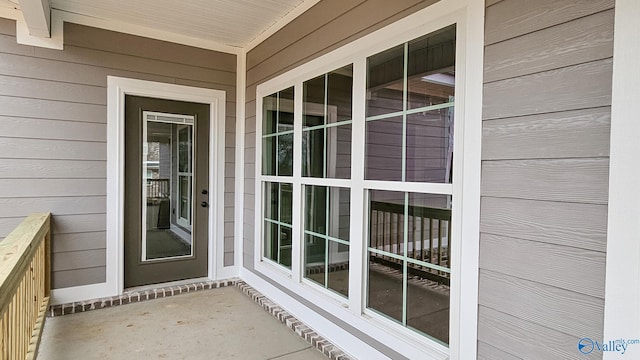 view of doorway to property