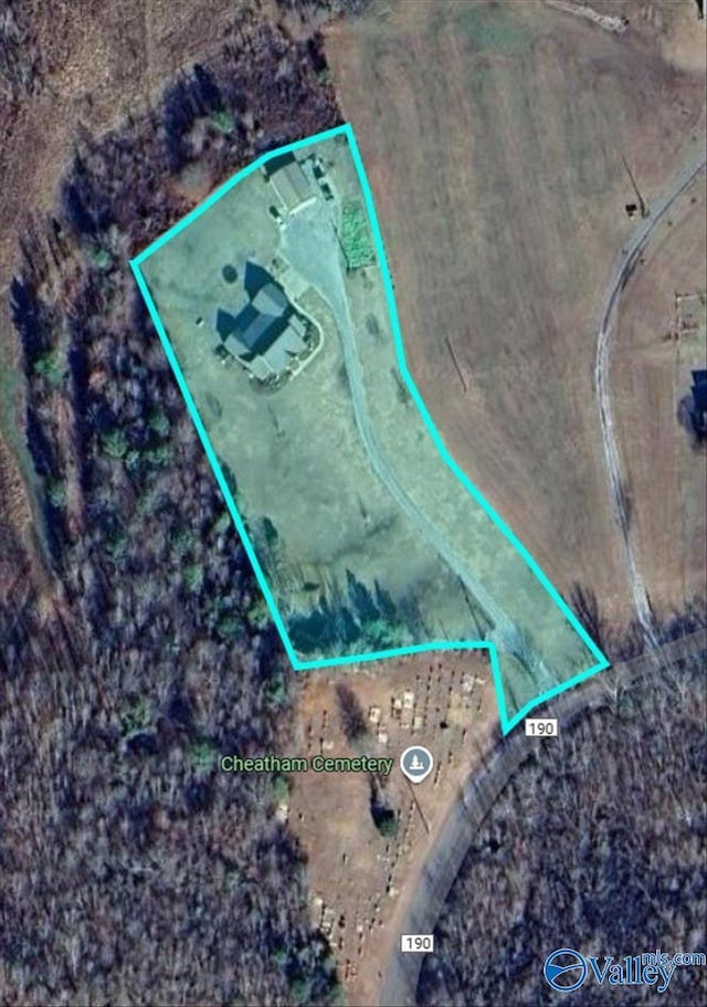 1081 County Road 190, Moulton, AL 35650 - map / location with property parcel outlined