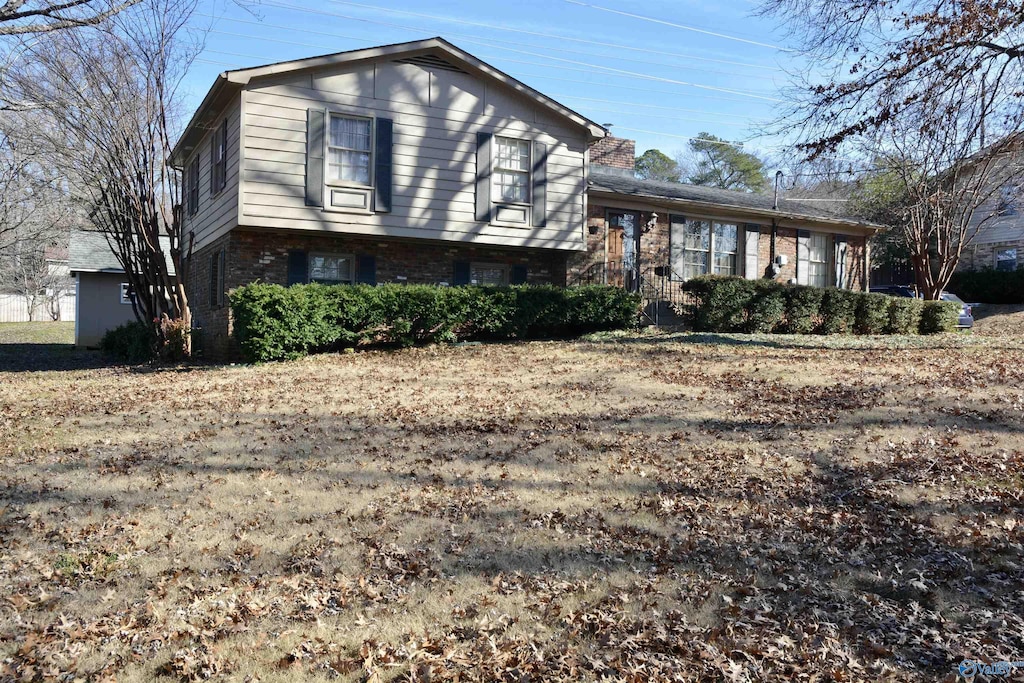 view of split level home