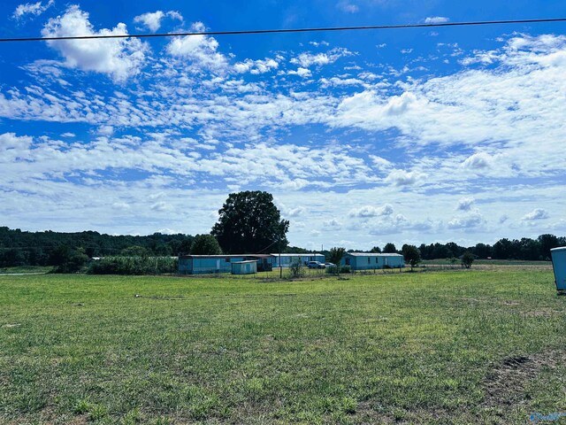 view of yard with a rural view