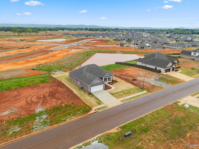 aerial view with a residential view