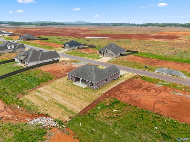 aerial view with a rural view