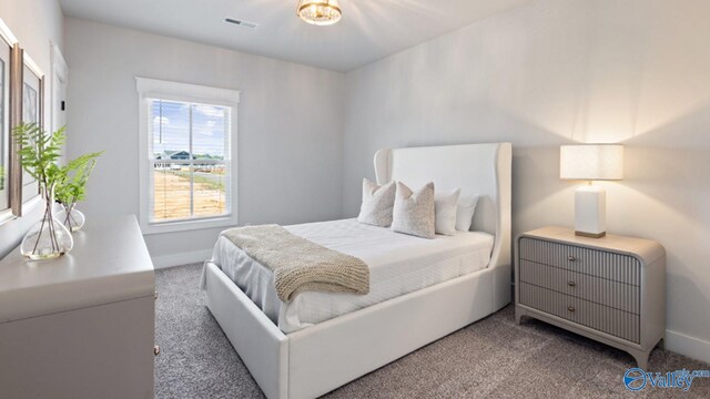 view of carpeted bedroom