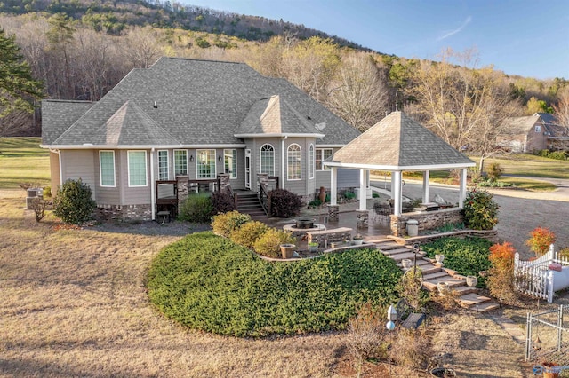 3602 Beason Cove Rd, Steele, AL 35987 - view of front of house with a gazebo and roof with shingles