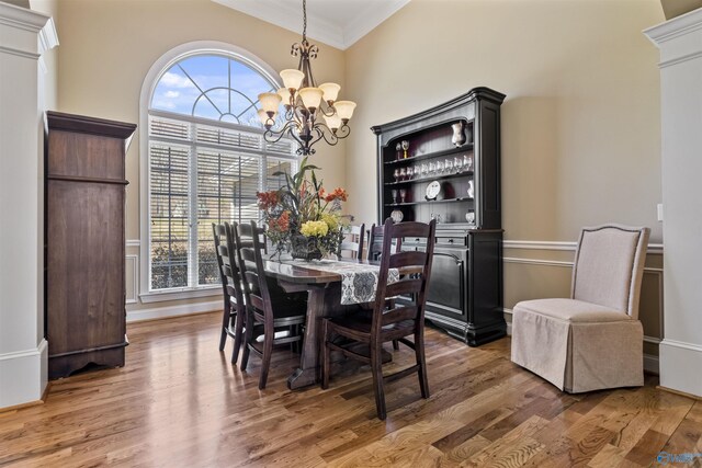 3602 Beason Cove Rd, Steele, AL 35987 - dining room with a wealth of natural light, light wood finished floors, and a chandelier