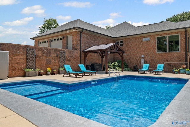 139 Summit Pt, Guntersville, AL 35976 - view of swimming pool with a gazebo and a patio area