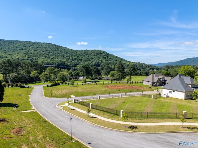 property view of mountains with a rural view