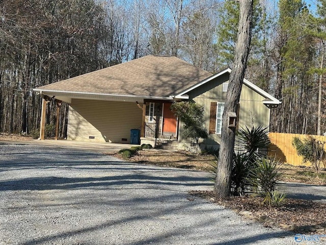 view of front of property