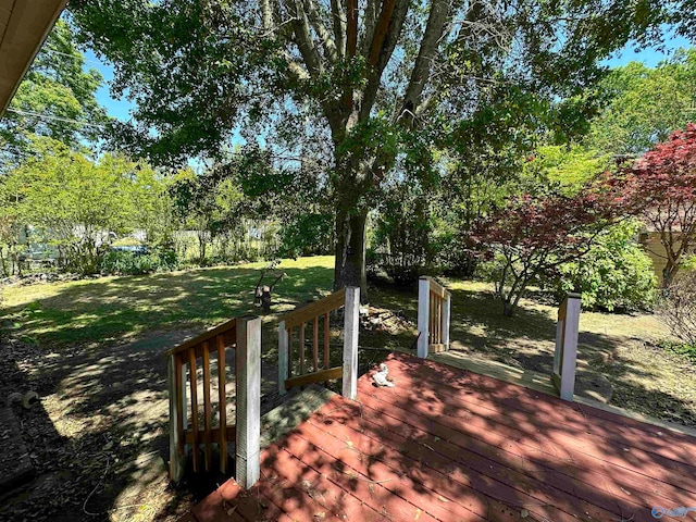 view of wooden deck