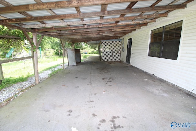 view of patio with a carport