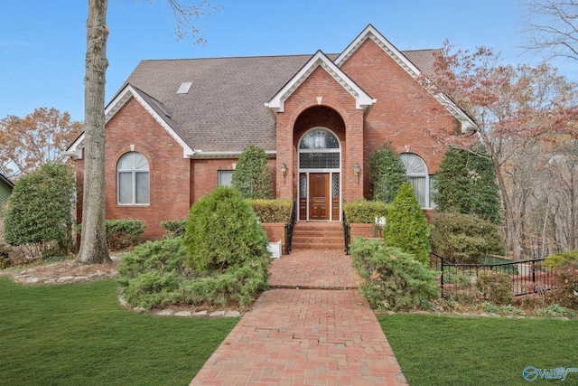 front of property with a front yard