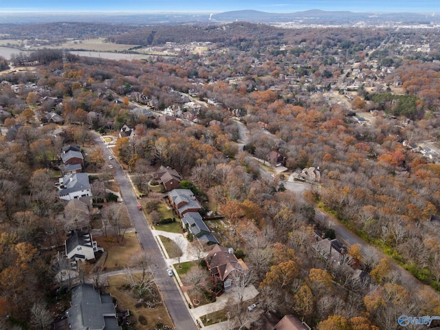 bird's eye view featuring a mountain view