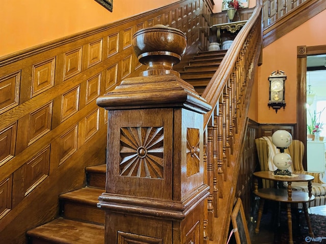 view of stairway
