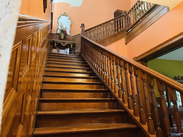 view of stairway