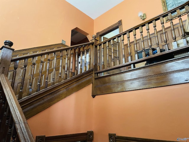view of stairway
