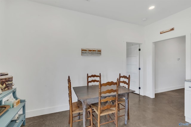 view of dining area