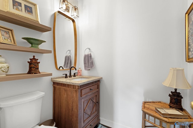 1176 N Lake Forest Dr, Southside, AL 35907 - half bath with baseboards, vanity, and toilet