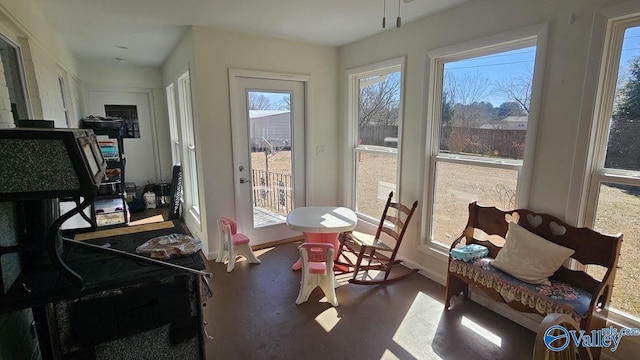 view of sunroom