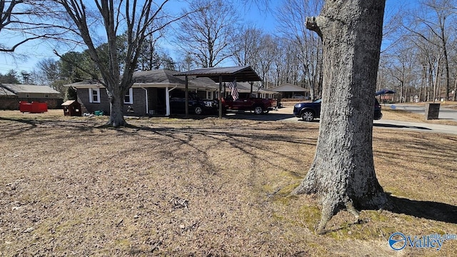 exterior space featuring dirt driveway