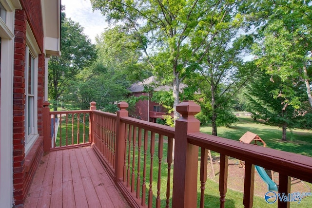 view of wooden terrace