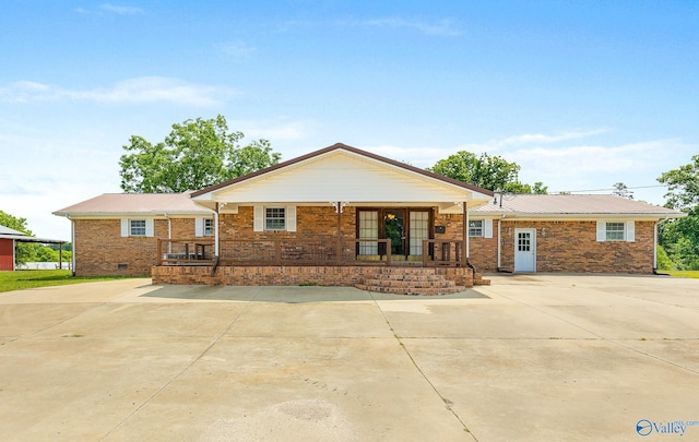 view of ranch-style home