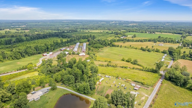 drone / aerial view featuring a rural view