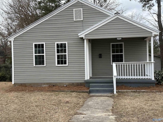 bungalow-style house featuring a porch