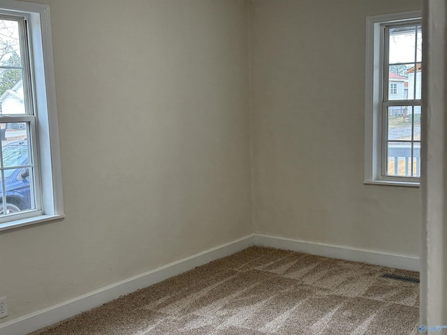 view of carpeted empty room