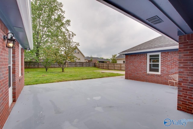 view of patio / terrace with a fenced backyard