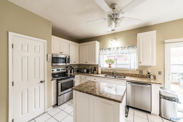 106 Spinnaker Ridge Dr, Huntsville, AL 35824 - kitchen featuring stainless steel appliances, a ceiling fan, plenty of natural light, and a sink