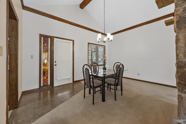 2009 Rangewood Cir, Huntsville, AL 35803 - dining room featuring a chandelier and baseboards