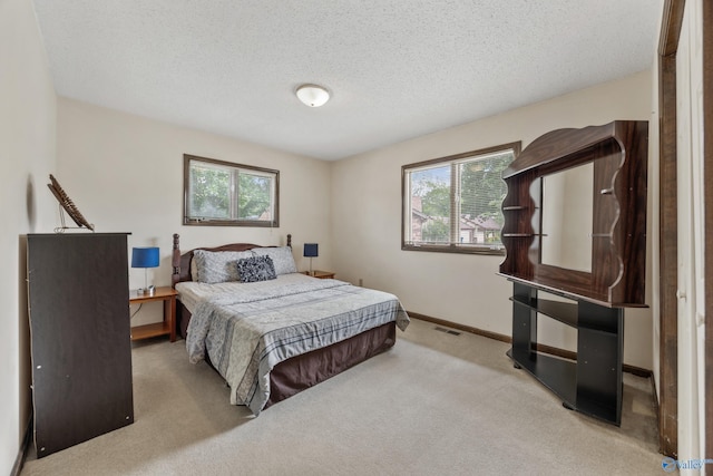 2009 Rangewood Cir, Huntsville, AL 35803 - bedroom featuring carpet floors, multiple windows, baseboards, and a textured ceiling