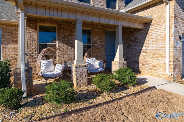 property entrance with a porch